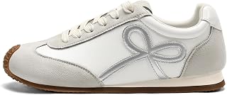 Coutgo Scarpe da ginnastica da donna, con lacci, alla moda