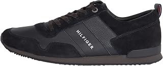 Tommy Hilfiger Men’s Iconic Leather Suede Mix Runner Trainers