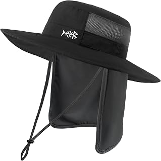 Bassdash UPF 50+ Sun Fishing Hat Water Resistant with Detachable Neck Flap Big Size