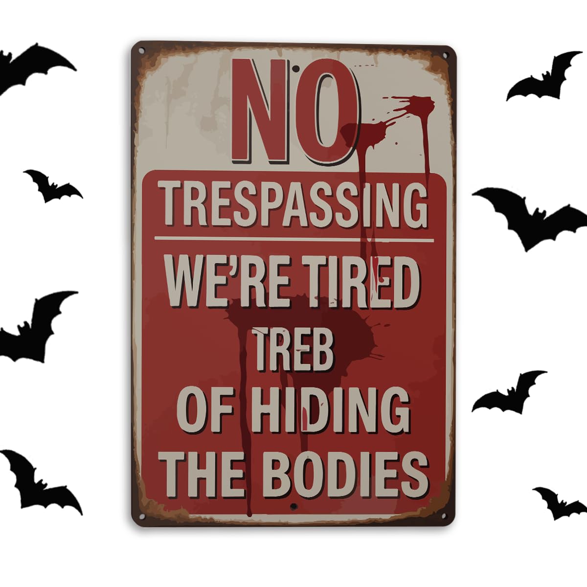 Funny Gothic Tin Sign for Halloween Home Decor Gothic Bedroom Bedroom Gift for W