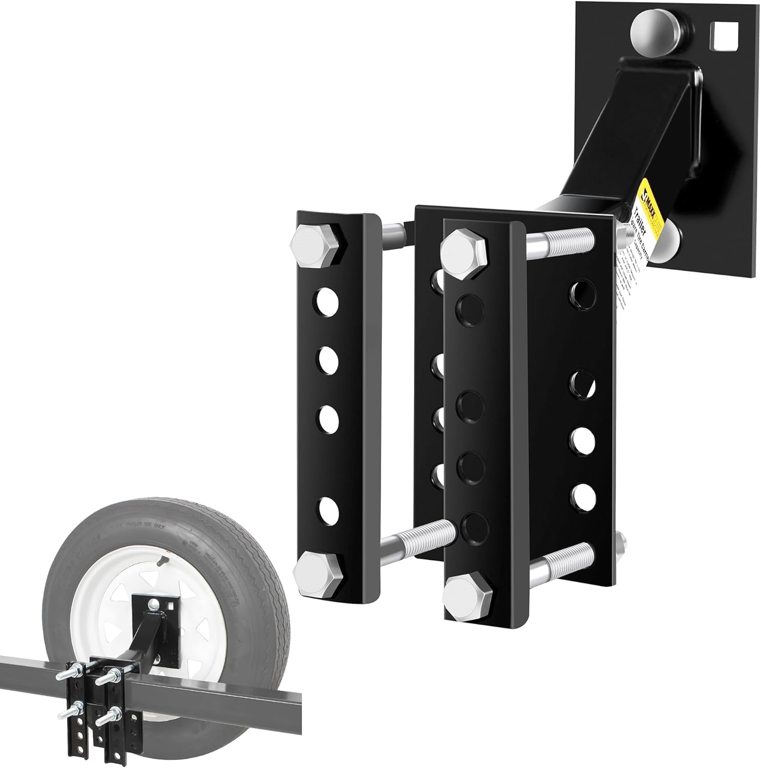 MaxxHaul 50214 Spare Tire Carrier Mount for Utility Boat Trailer Bracket Holds 4