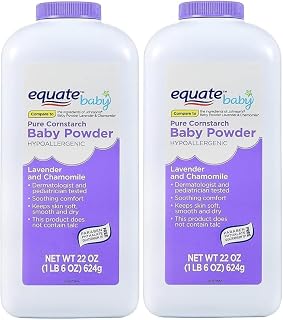 Pure Cornstarch Baby Powder with Lavender and Chamomile (2 Pack)