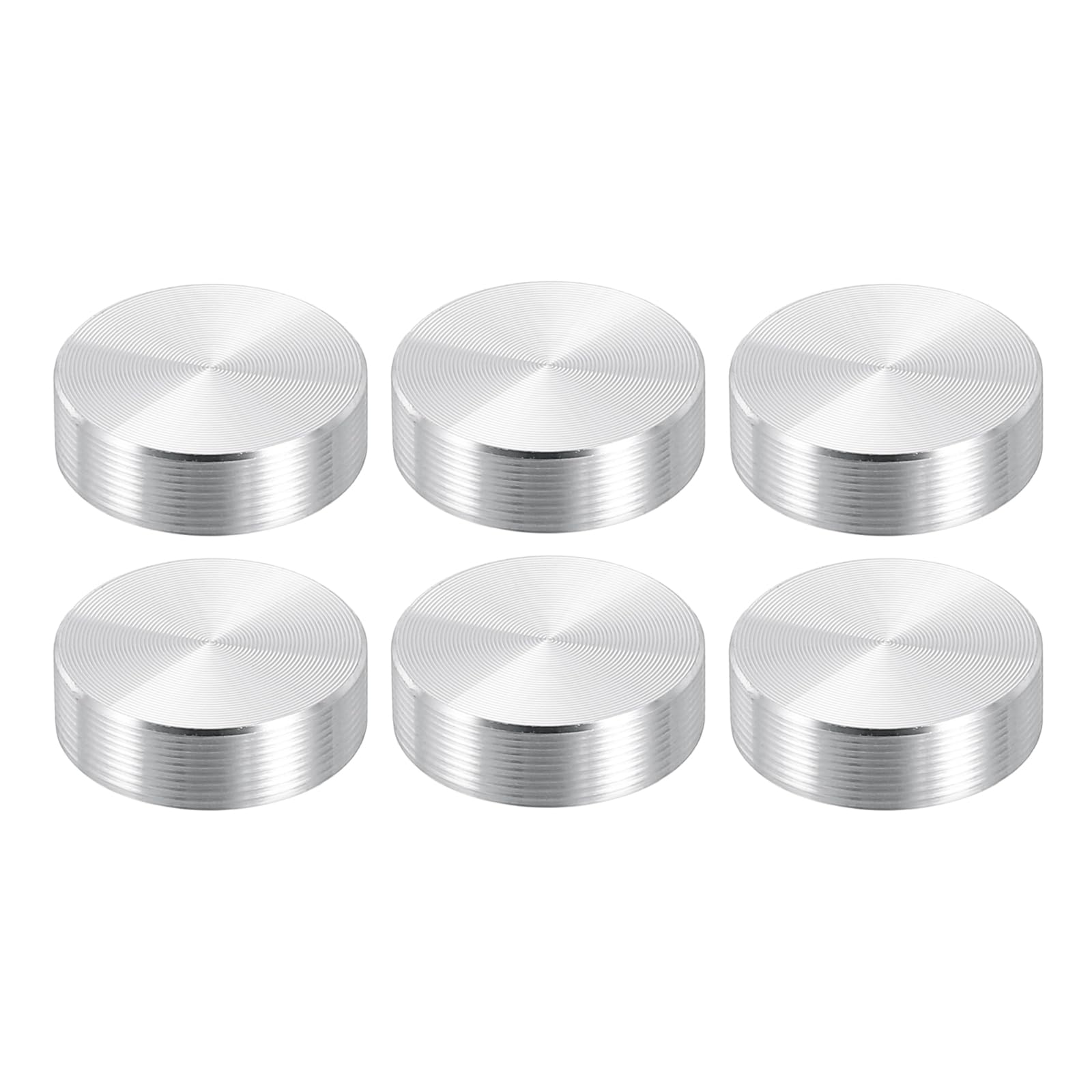 20mm Round Shape Aluminum Disc 6 Pack M6 Thread 7mm Thickness Aluminum Hardware 