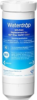 Waterdrop XWFE® Water Filter, Replacement for GE® XWFE®, Built-in Chip | Replacement for GE® XWF, Compatible with GNE27, GFE26, GDE25, GSS25 and PSE25 Series Refrigerators, NSF 42 & 372 Certified