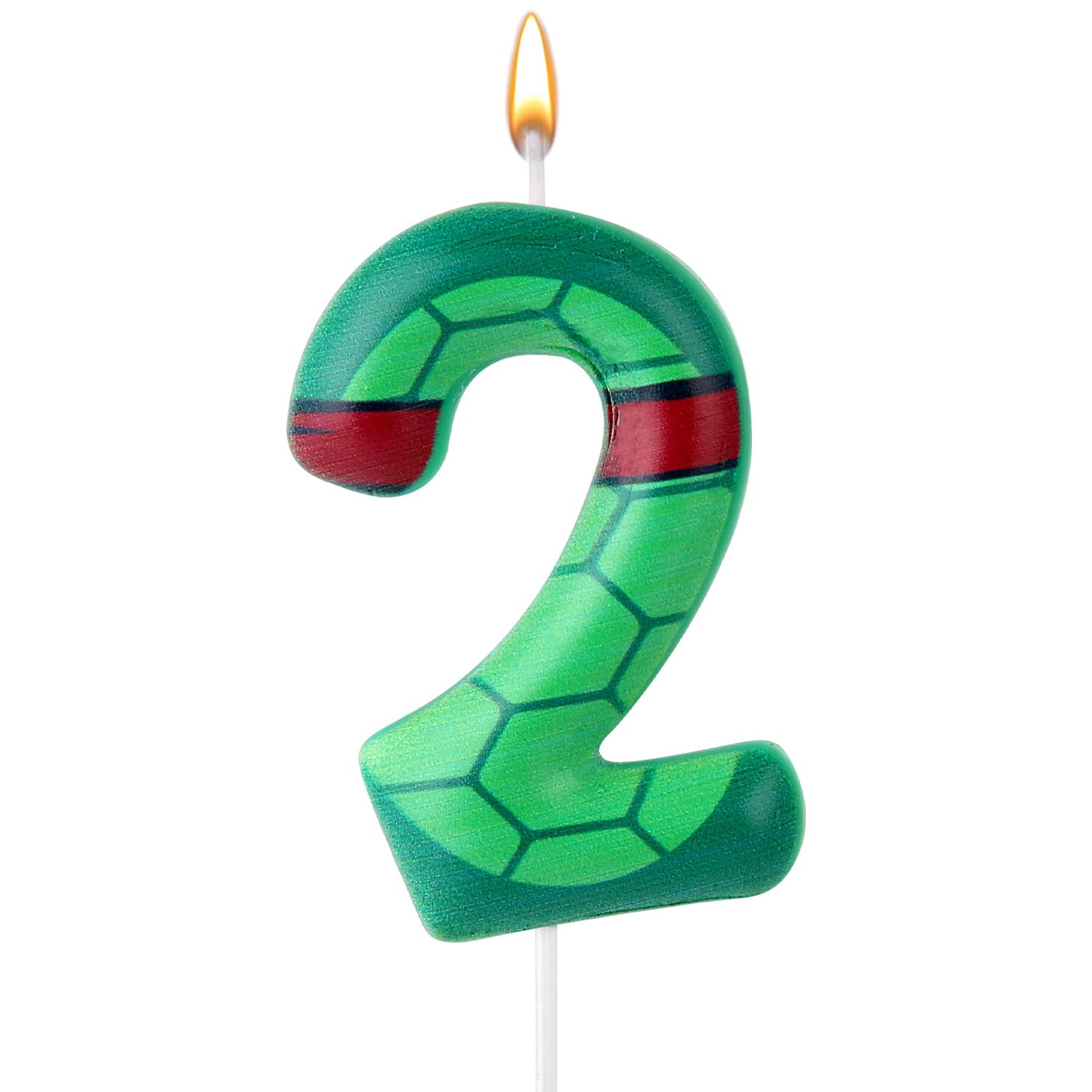 Turtle Shell Birthday Candle, Birthday Candle with Number Motif in Turtle Cartoo