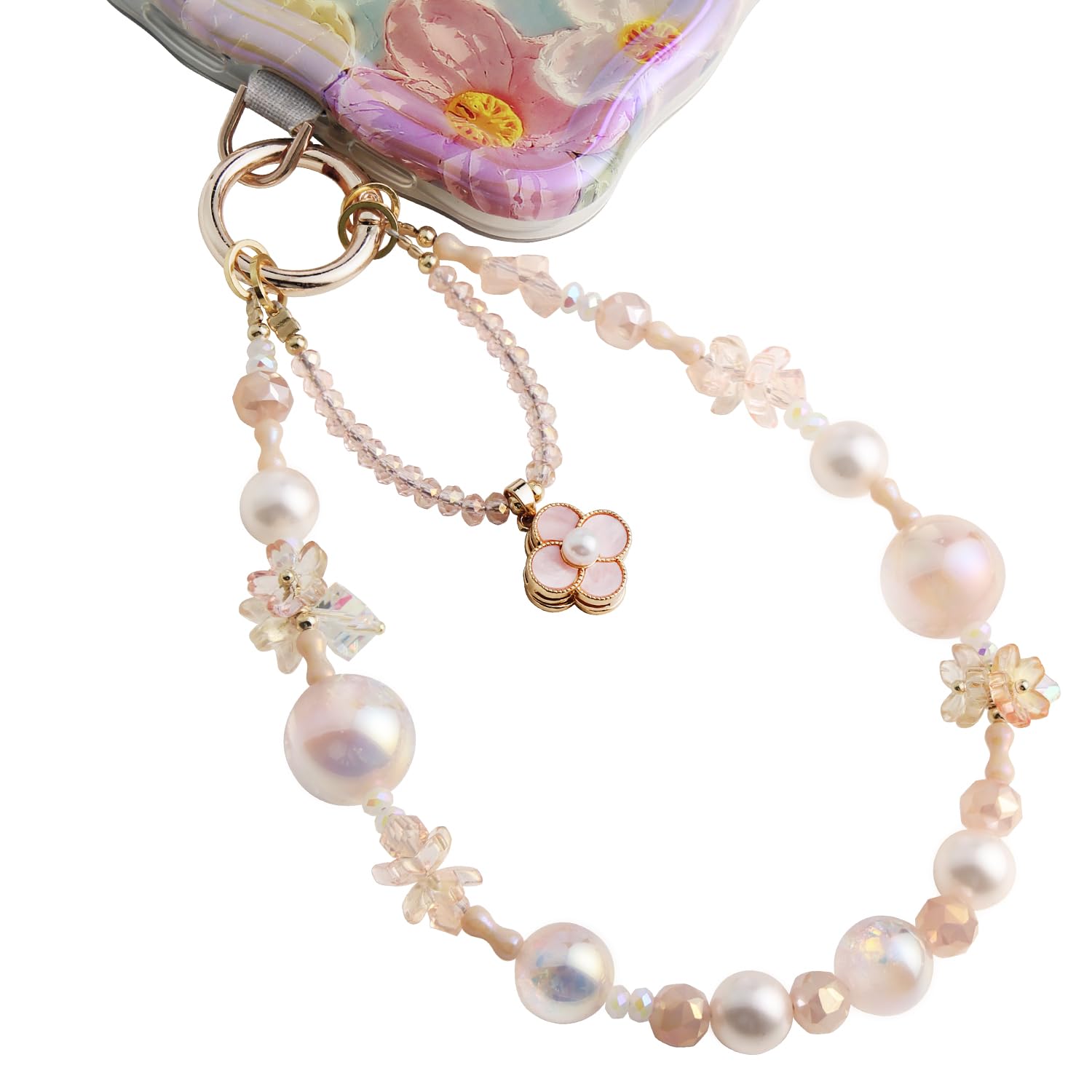 POSADINA Phone Charm for Women, Anti-Theft Phone Wrist Strap Hands-Free & Beaded