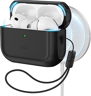 ESR for AirPods Pro 3 Case, Compatible with MagSafes, Black | Compatible with AirPods Pro Case 3rd Generation (2025), Full Drop Protection Cover with Lanyard, Orbit Hybrid Series