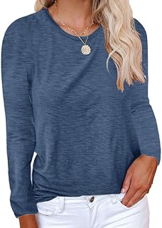 Cicy Bell Women's T-Shirt Blouses and Shirts Crew Neck Cotton Summer Casual Loose Women's T-Shirt