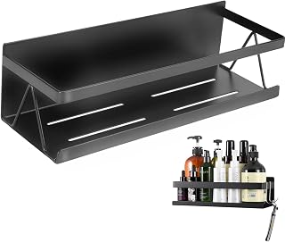 Bathroom Rack Bathroom Rack Magnetic Bathroom Wall Stainless Steel Shower Rack Drainer Bathroom Lavatory Storage with Hooks