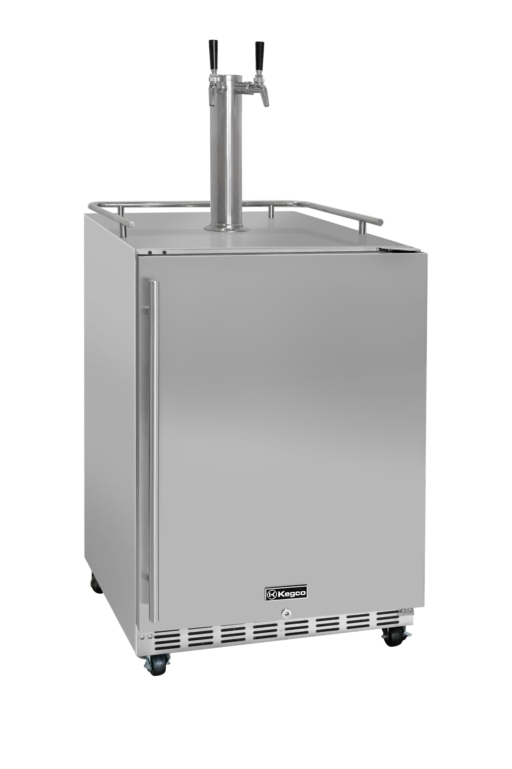 Kegco Kegerator 24" Wide Dual Tap Stainless Steel Commercial Beer Dispenser HK38