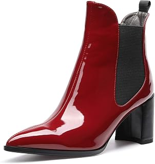 Castamere Women's Boots Wide Heel Chelsea Ankle Boots 7.5CM Mid Heel
