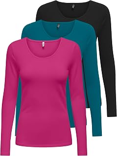 Only Onllive Love Life L/S Oneck Top Noos Jrs T-Shirt Women