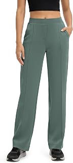 ODODOS Women's Modal Soft Classic Pants Mid Rise Pull-On Lounge Casual Work Pants with Pockets- 27" / 29" / 31" Inseam