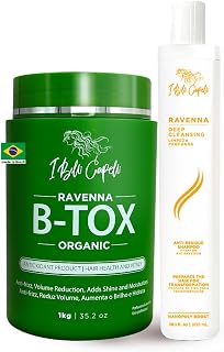 Ravenna Kit Organico Sin Formol – Hair B-tox + Anti-Residue Shampoo | Longer-Lasting Results, Prep Shampoo Removes Buildup, Gentle Organic Formula, Low Odor