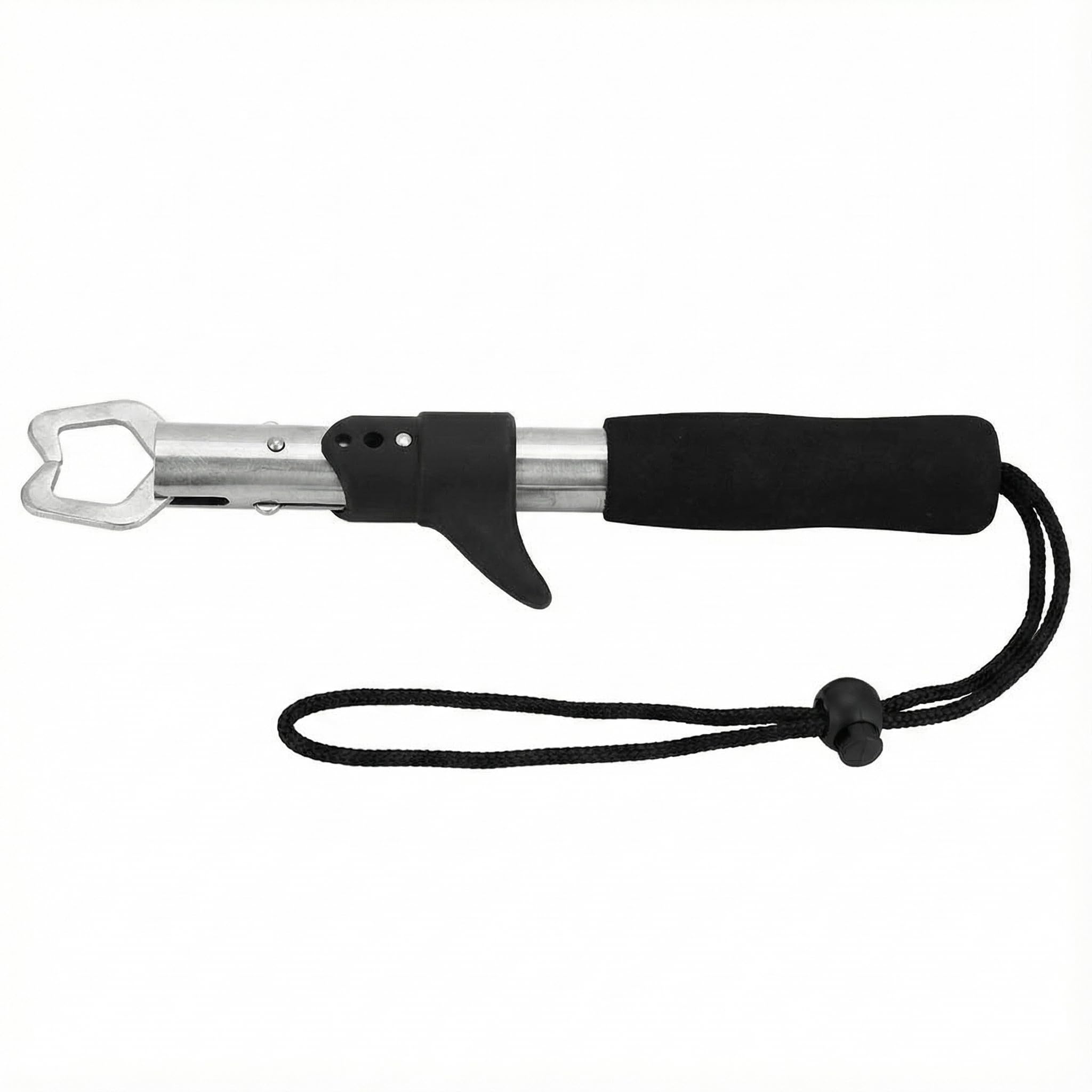 Stainless Steel Fish Lip Grip Tool with Portable Trigger Handle for Secure Catch