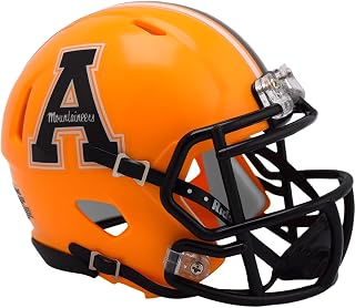 Appalachian State Mountaineers Gold Revolution SPEED Mini Football Helmet - New in Riddell Box