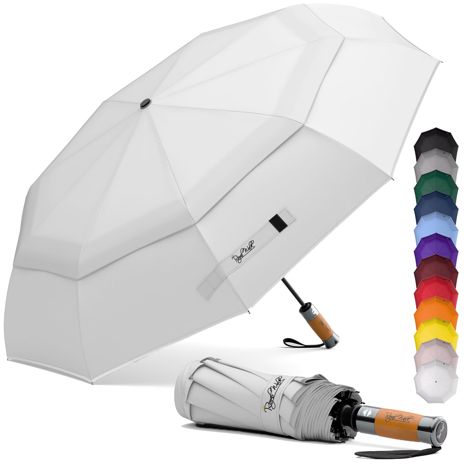 Royal Walk Folding Umbrella Windproof Travel Rain Portable Small
