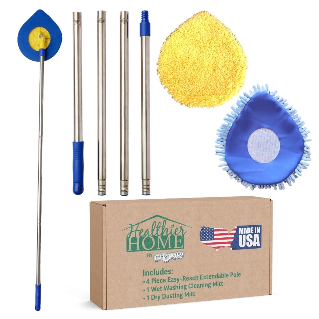 CHOMP Long Handle Wall Cleaner, 5 Minute CleanWalls Extendable Wall Washer, Ceil