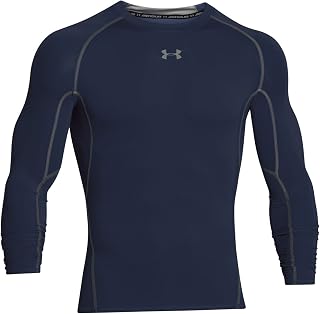 Under Armour UA HeatGear Long Sleeve Men's T-Shirt, White/Graphite, L