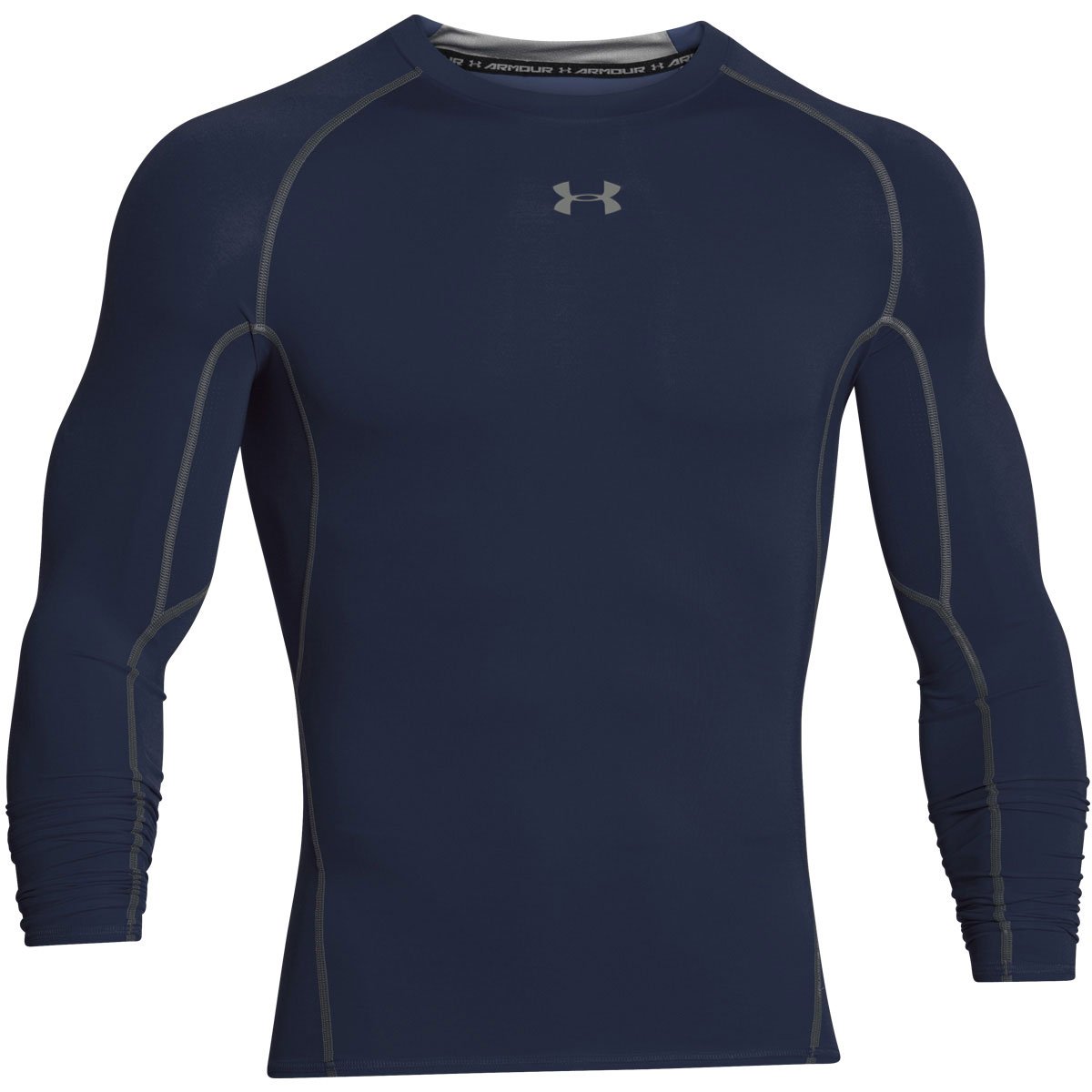 Under Armour UA HeatGear Long Sleeve Men's T-Shirt, White/Graphite, L