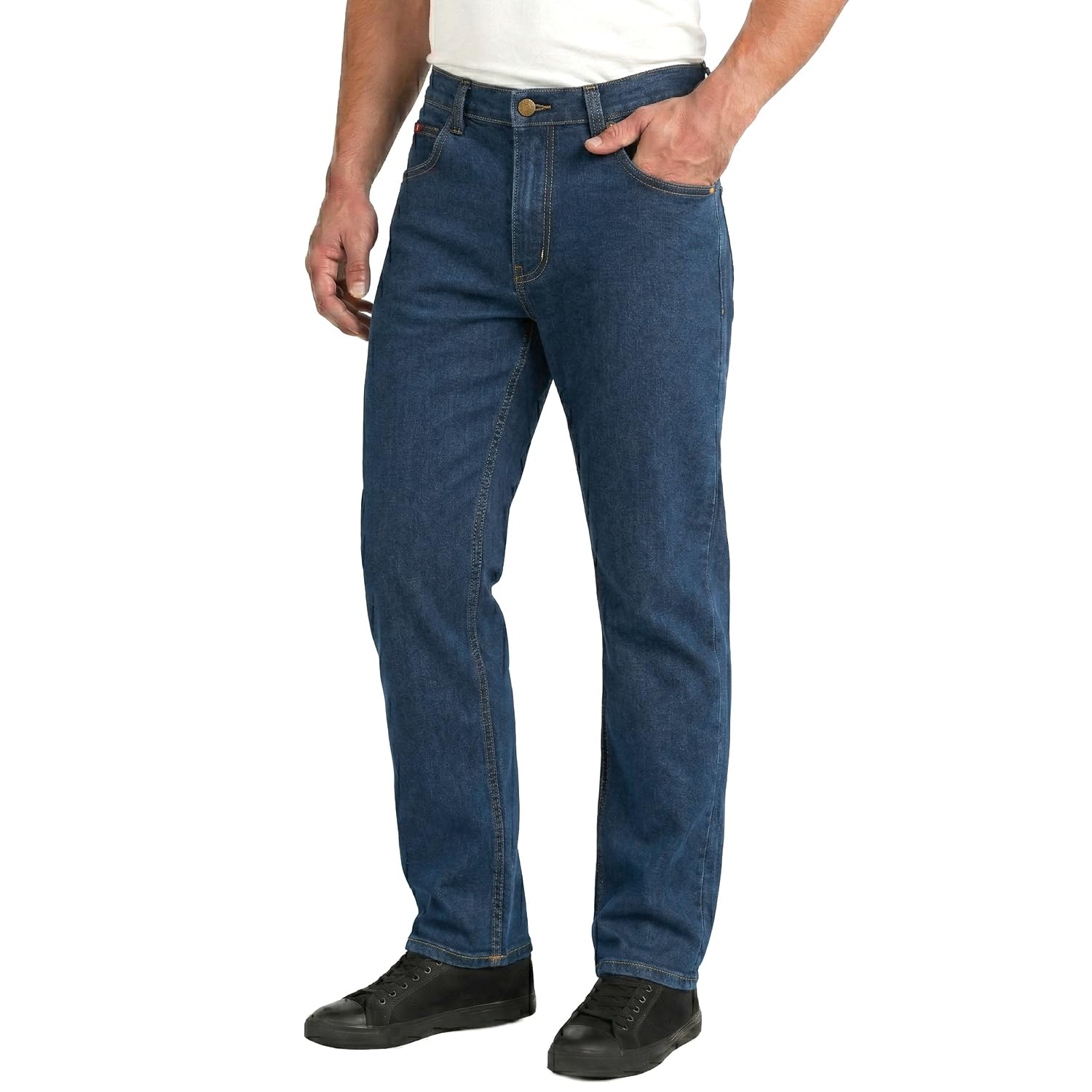 Lee Cooper Men's Jeans Classic Regular Fit with 5 Pockets Design Zip Fly & Belt 