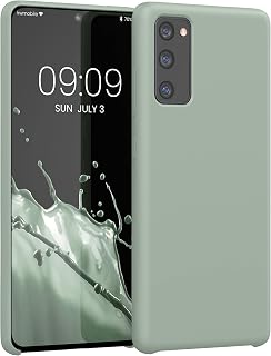 kwmobile Case Compatible with Samsung Galaxy S20 FE Case – TPU and Silicone Anti-Shock Case – Suitable for Wireless Charging – Green Grey