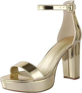 Ankis Womens 4 in Thick Wedge Heels Sandals Comfortable Strappy Heels Open Toe Black Nude White Silver Gold Summer Dress Shoes