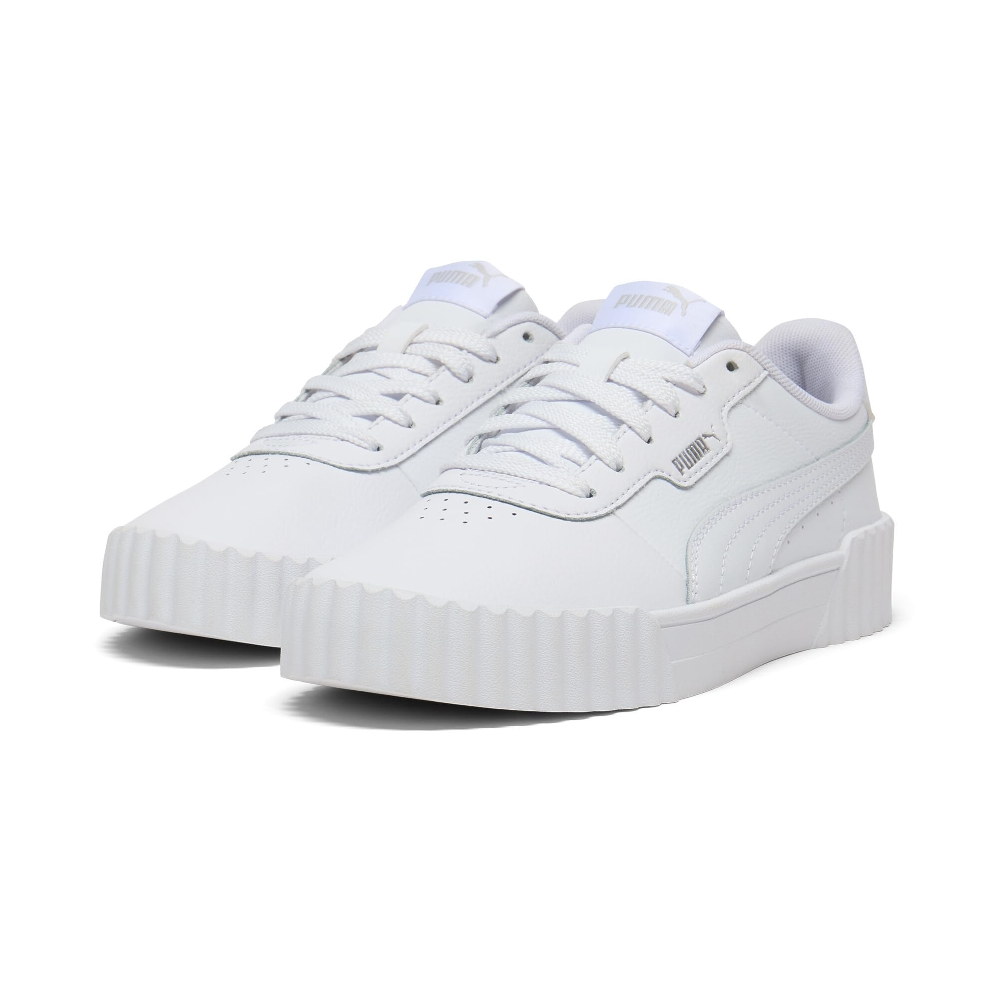 PUMA Womens Carina 3.0 Lace Up Sneakers Shoes Casual - White