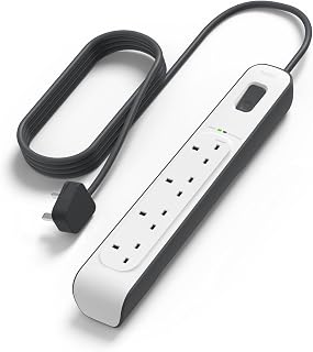 Belkin 4 Way/4 Plug 2 m Surge Protection Extension Lead Strip, White