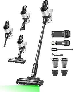Cordless Vacuum Cleaner, 500W 45KPA 50 Mins Stick Vacuum Cleaners for Home | Self-Standing, Anti-Tangle Brush, 1.6L Dust Cup, with LED Light, Lightweight Vacuum for Pet Hair, Carpets, Hard Floors
