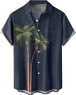 Men's Loose Hawaiian Shirts Short Sleeve Casual Beach Shirts