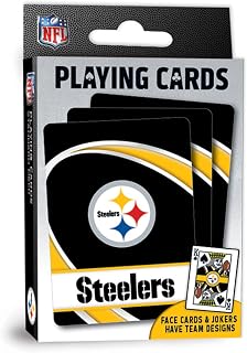 Masterpieces NFL Pittsburgh Steelers Playing Cards, Officially Licensed Football Card Deck, Premium Team Collectible Cards for Game Night, Poker and Blackjack Play, Steelers Gifts for Women & Men Fans