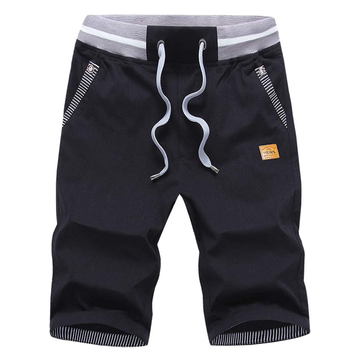 Tansozer Men's Shorts Casual Classic Fit Drawstring Summer Beach Shorts with Ela