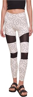 Urban Classics Ladies Tech Mesh AOP Leggings, Damen Leggings, erhältlich in vielen verschiedenen Farben, Größen XS bis 5XL