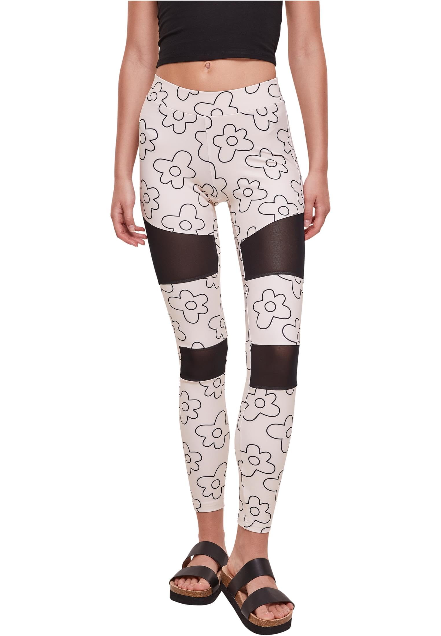 Urban Classics Ladies Tech Mesh AOP Leggings, Damen Leggings, erhältlich in viel
