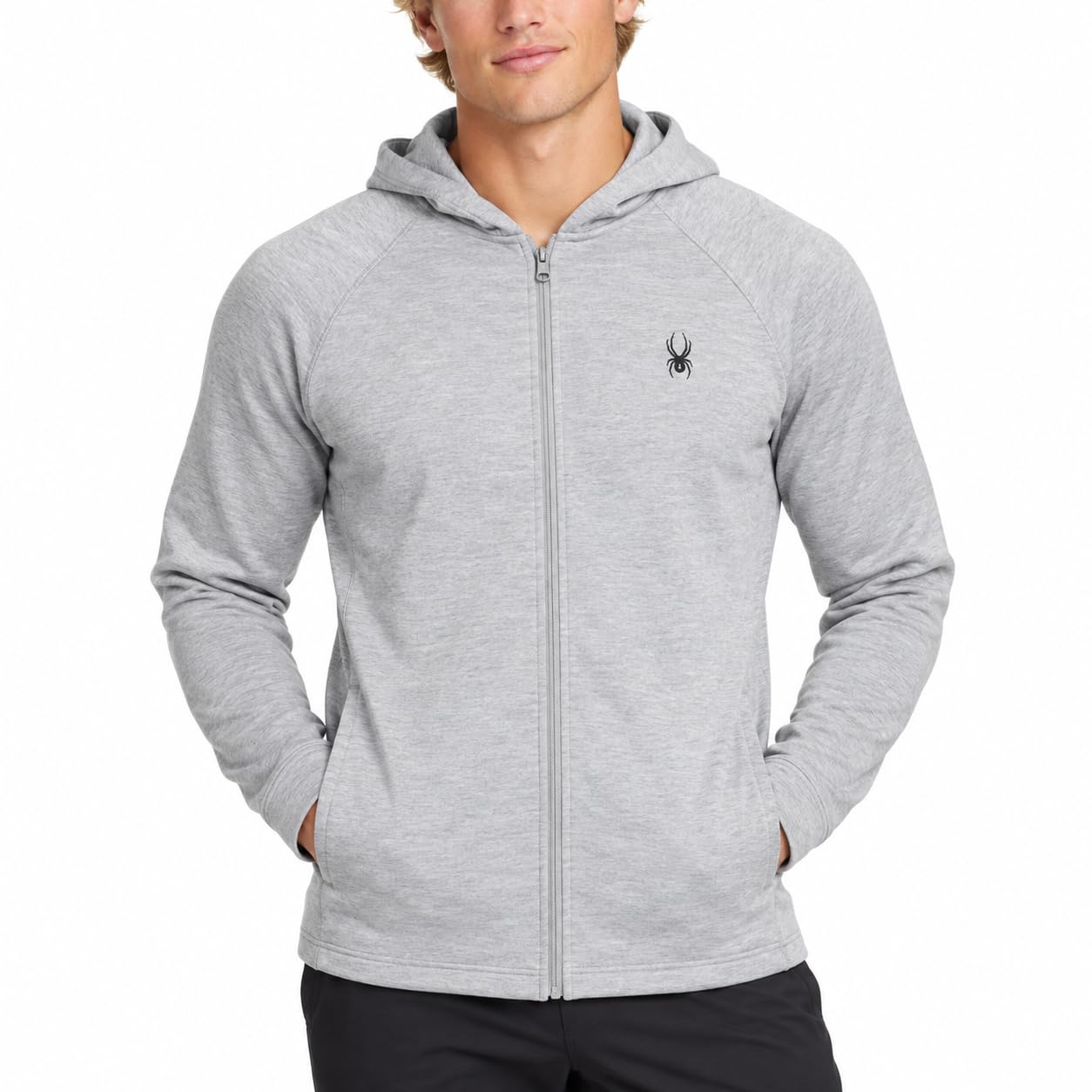 Spyder Mens Casual Hoodies - Breathable UPF 30+ Full Zip Scuba Knit Top
