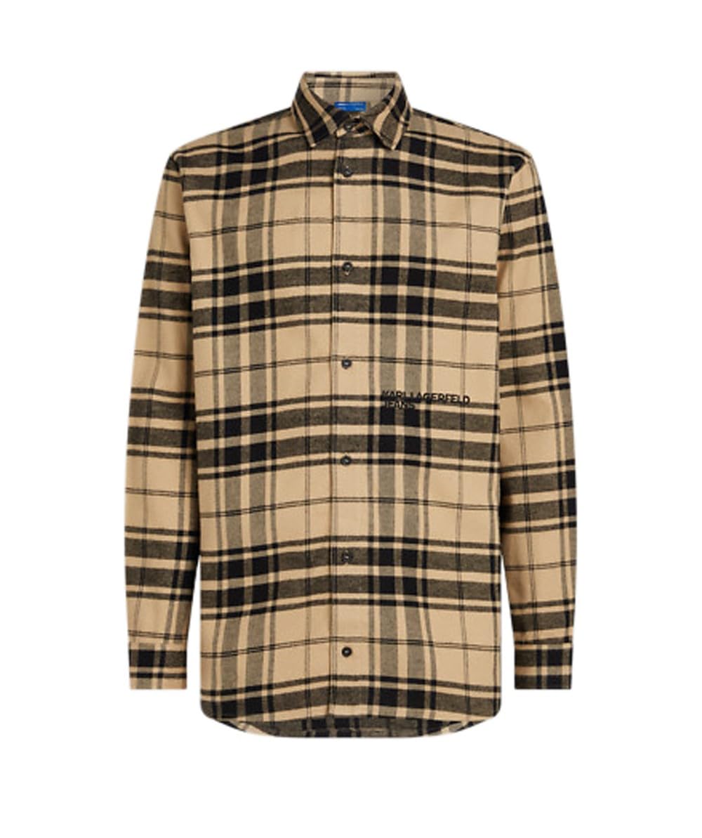 Karl Lagerfeld Jeans mens regular check shirt