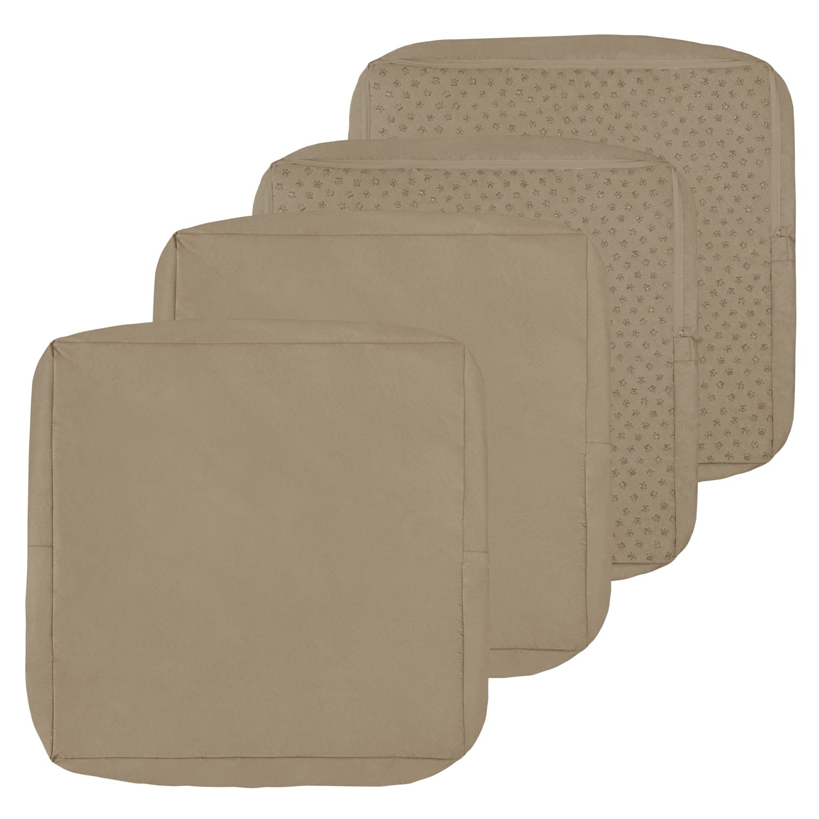 Easy-Going Waterproof Patio Cushion Covers 24x24x4 inch 4 Pack Replacement Non-S