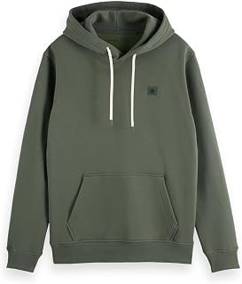 Scotch & Soda Herren Essential Badge Logo Hooded Sweatshirt Kapuzenpullover (1er Pack)