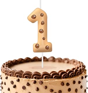 Number 1 Birthday Candles, Cookie Candles for Birthday Decorations, 1st Candle Cake Topper for Boys Girls Party Decorations, Monster Themed Cake Decor Supplies