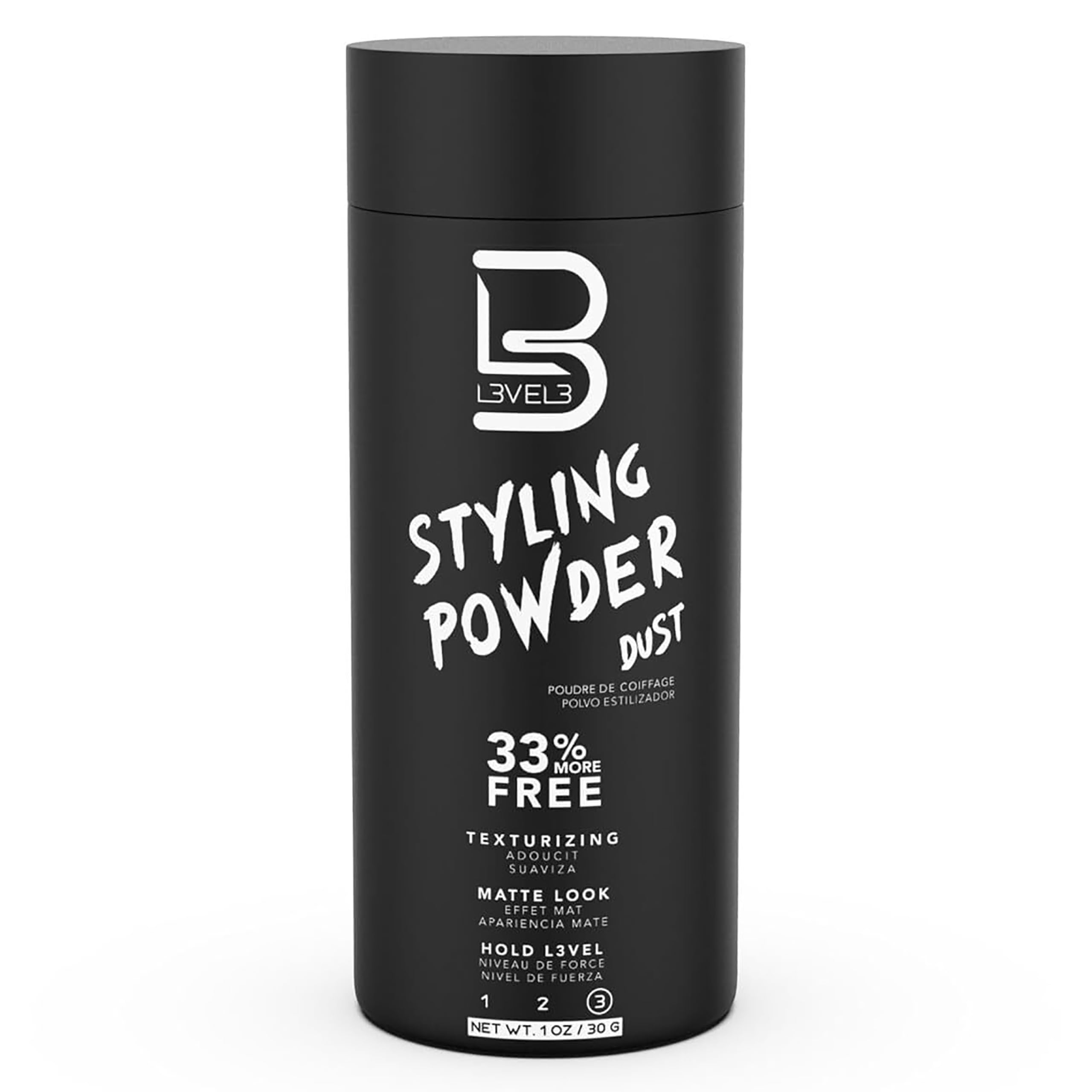 L3 Level 3 Hair Texture Powder for Men, Volume, Natural Look, 30 g | Styling pow