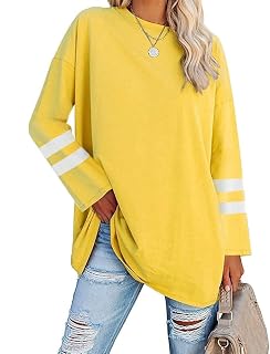 Ebifin Women's Oversized Long Sleeve Crew Neck Top