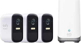 eufy Security, eufyCam 2C Pro 3-Cam Kit, Wireless Home Security System with 2K Resolution, 180-Day Battery Life, HomeBase S380 (HomeBase 3), No Monthly Fee (Renewed)