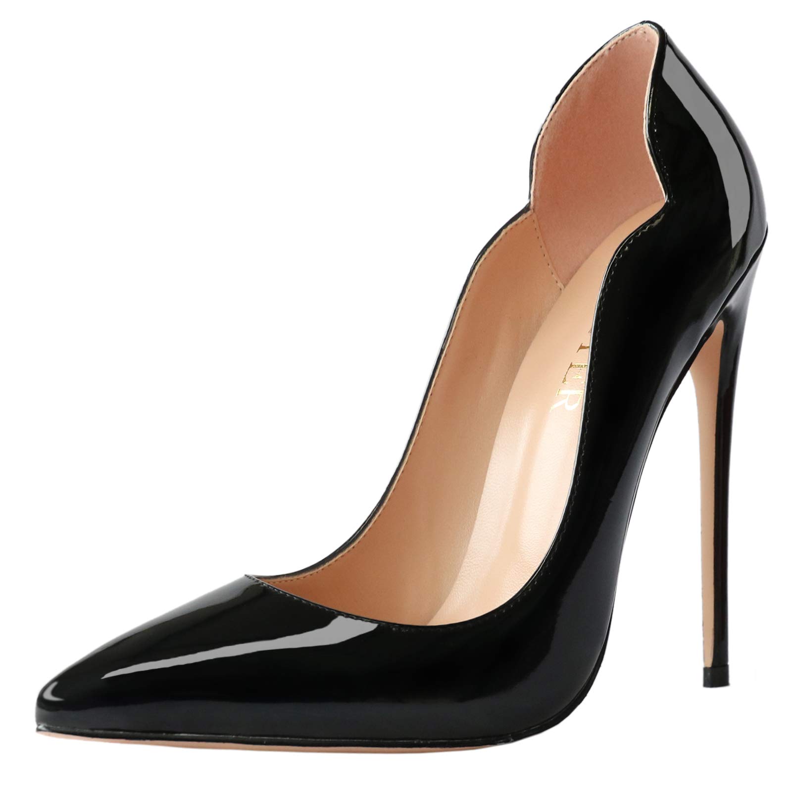 COLETER Women's 4.72 Inch Pumps Pointed Toe Stiletto Evening Dress Shoes