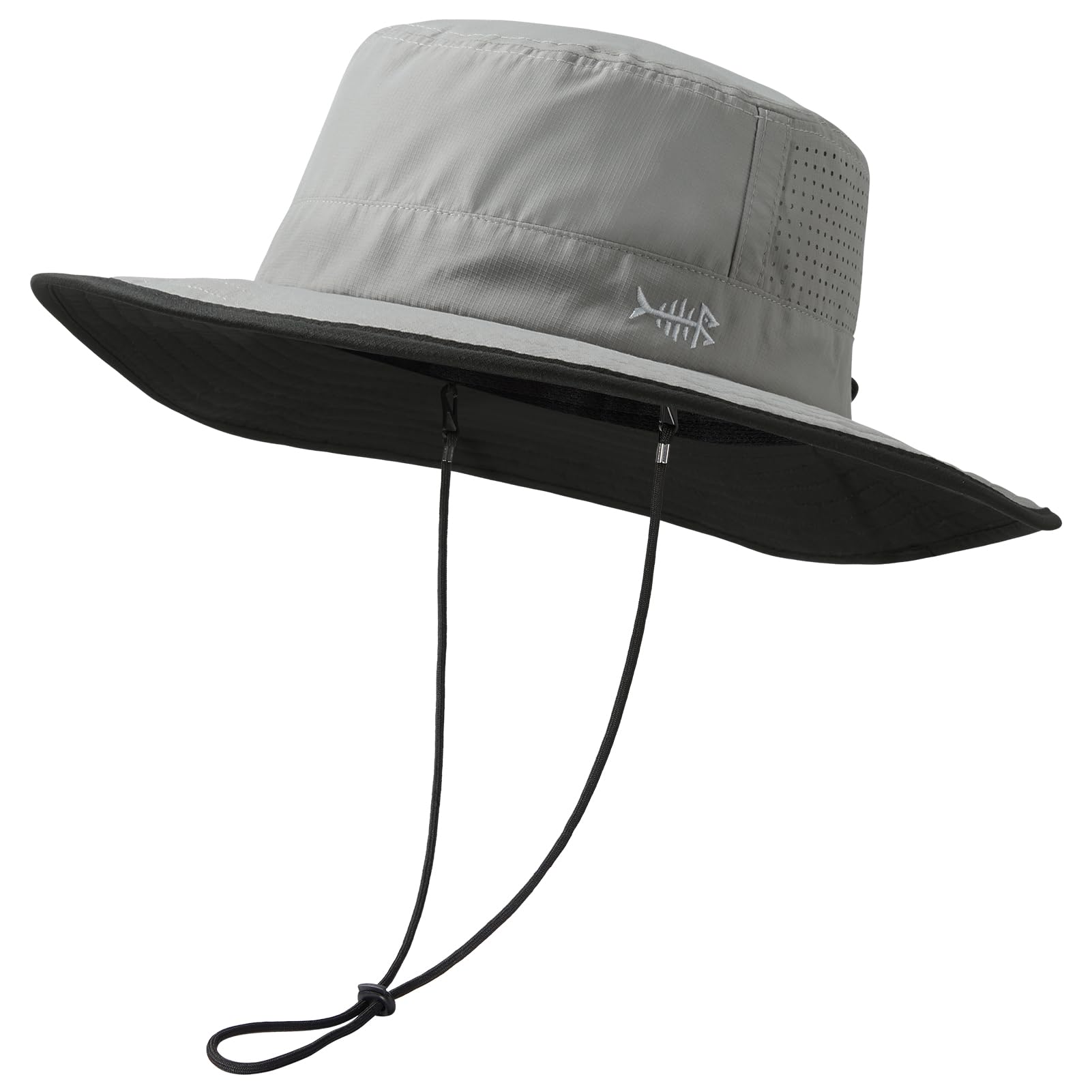 BASSDASH UPF 50+ Water-Resistant Fishing Bucket Hat with Laser Perforated Mesh A
