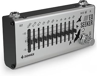 Donner EQ Pedal, 10 Band Equalizer Pedal, EQ Seeker for Guitar and Bass True Bypass