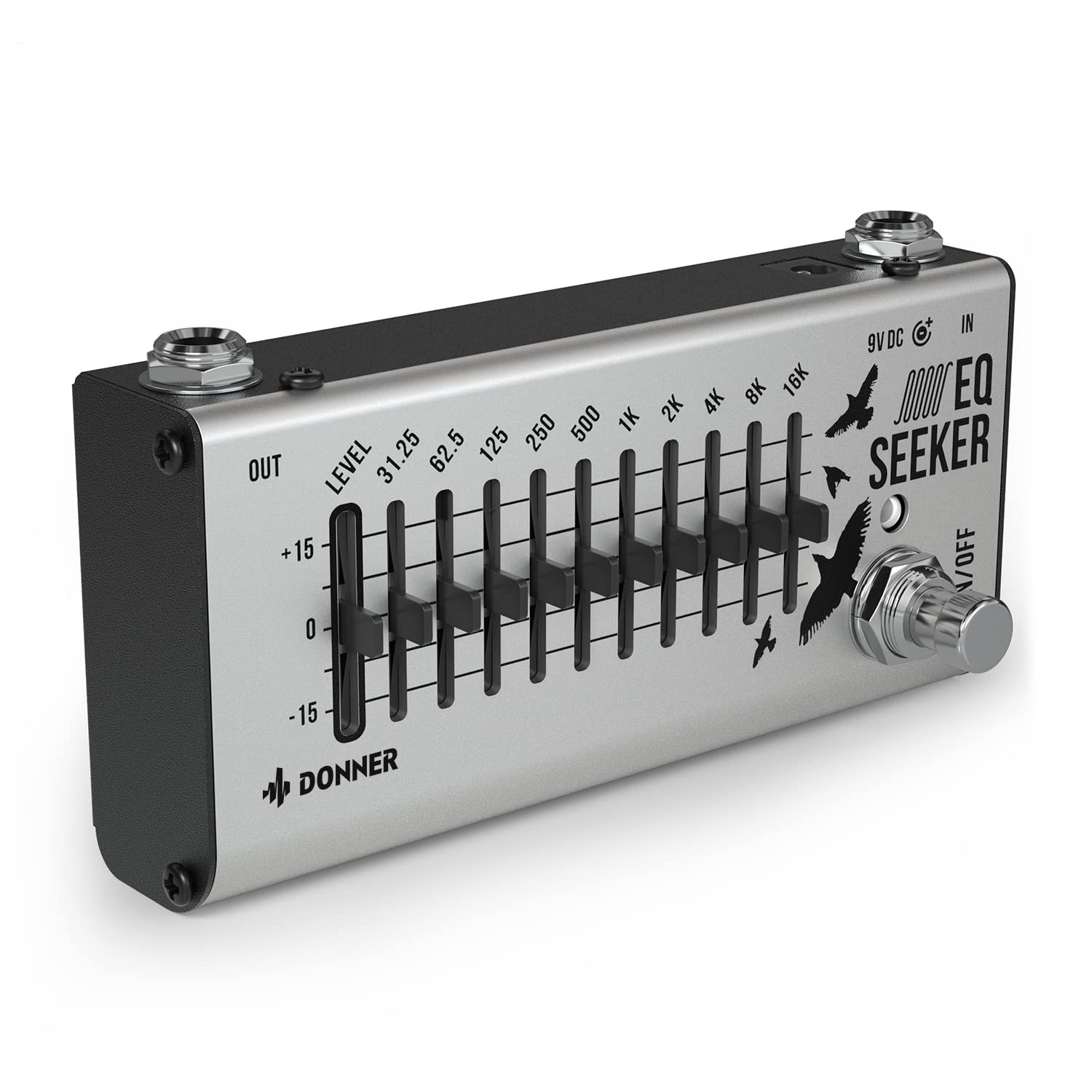 Donner EQ Pedal, 10 Band Equalizer Pedal, EQ Seeker for Guitar and Bass True Byp