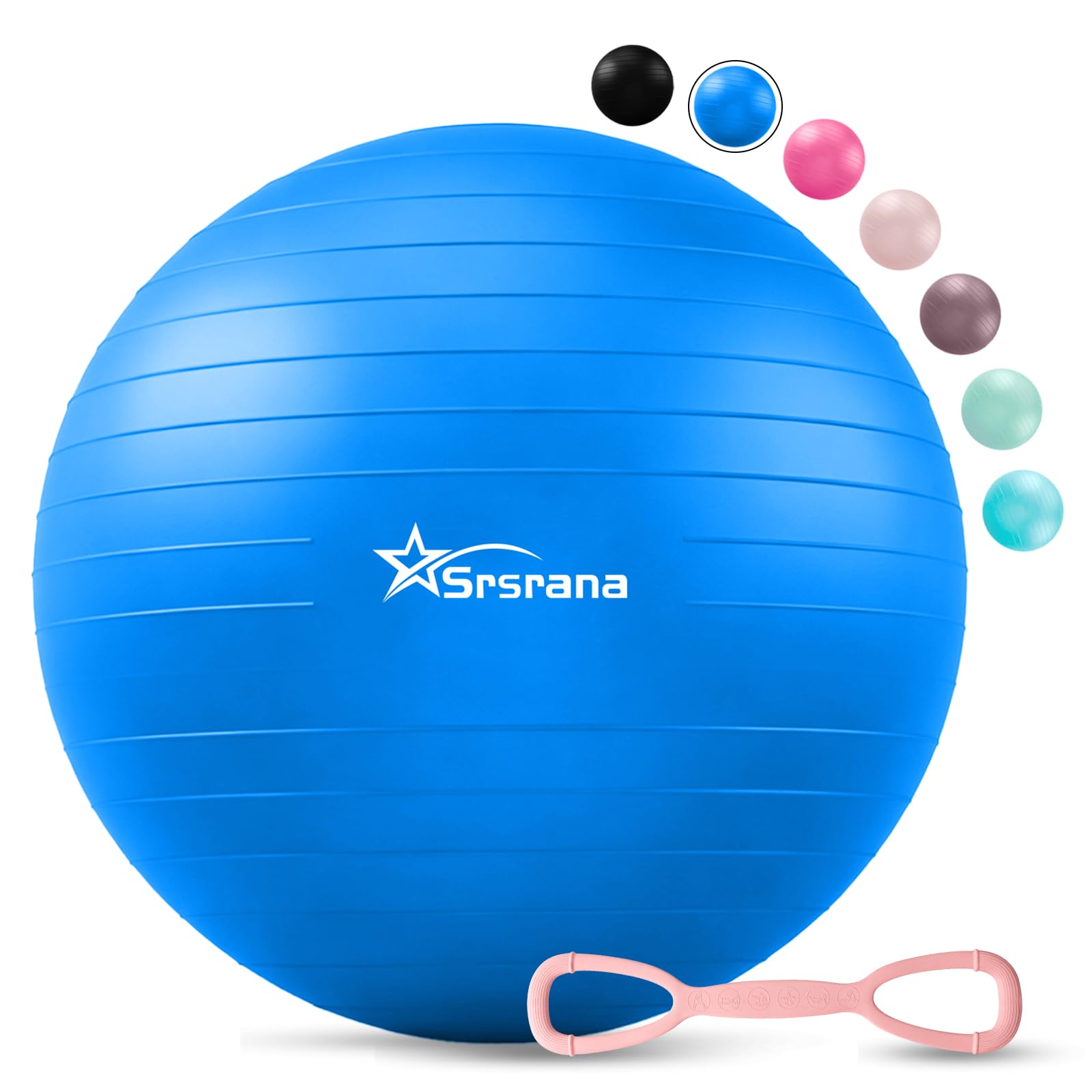 Exercise Ball - Anti-Burst Yoga Ball for Pilates, Pregnancy & Core Stability - E