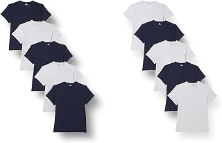 Lower East Basic V-Neck T-Shirts for Men, Pack of 3, 5, 10, 100% Cotton, Available in Many Colours