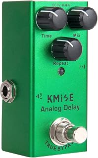 Kmise Analog Delay Electric Guitar Effects Pedal,True Bypass,Tip‑Negative | DC 9V Adapter,No Battery Supported,Adapter Sold Separately,Compact Design Mini Stompbox for Gigs,Space‑Saving for Pedalboards